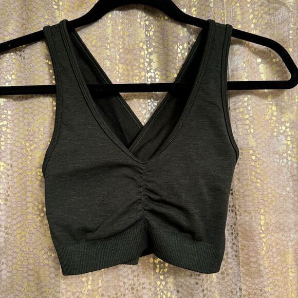 Alphalete Amplify Bra Canteen Deep Olive Green XS - Picture 1 of 6